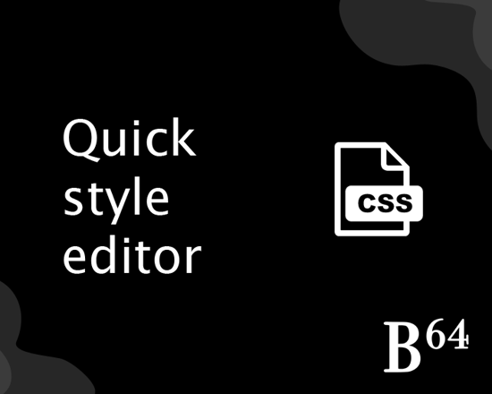 Quick Style Editor plugin